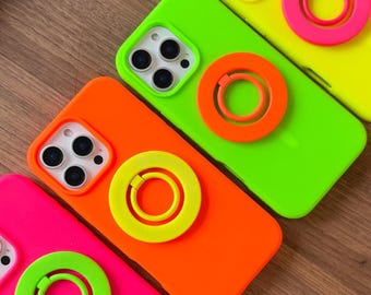 Protective Neon Silicone iPhone 17 Case BRIGHT! For iPhone 17 iPhone 17 Pro, iPhone 17 Pro Max, iPhone Air - Never lose your phone again