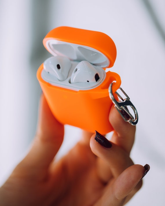 Brillante AirPods Pro de color naranja neón / Funda AirPods 1 y 2