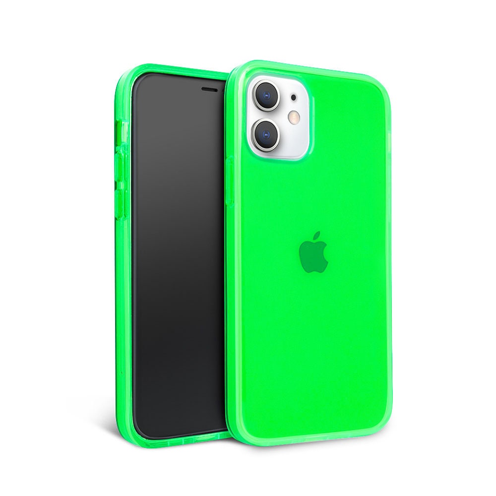 BRIGHT Neon Green Clear iPhone Case iPhone 12 Pro Max Case Etsy