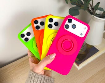 Protective Neon Silicone iPhone 17 Case BRIGHT! For iPhone 17 iPhone 17 Pro, iPhone 17 Pro Max, iPhone Air - Never lose your phone again