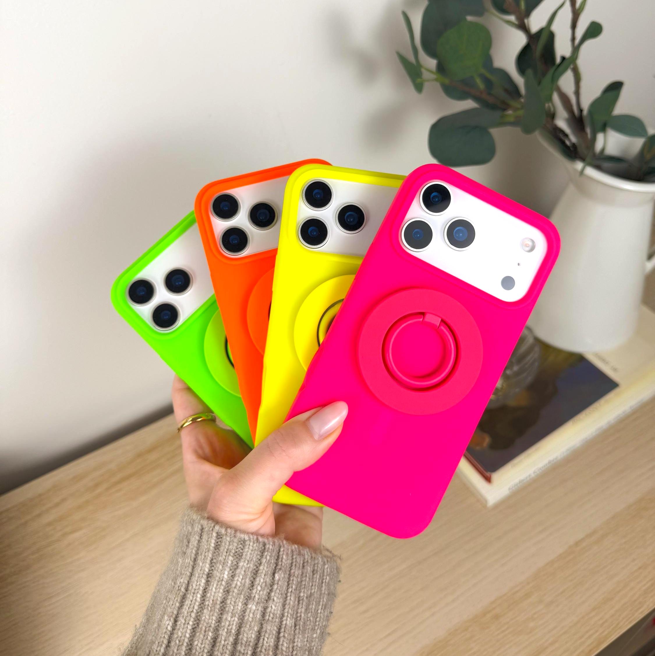 Protective Neon Silicone iPhone 17 Case BRIGHT! for iPhone 17