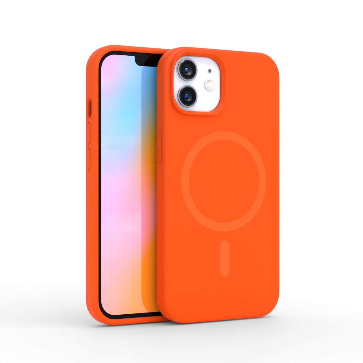 Funda de silicona con MagSafe para el iPhone 12 mini, Naranja