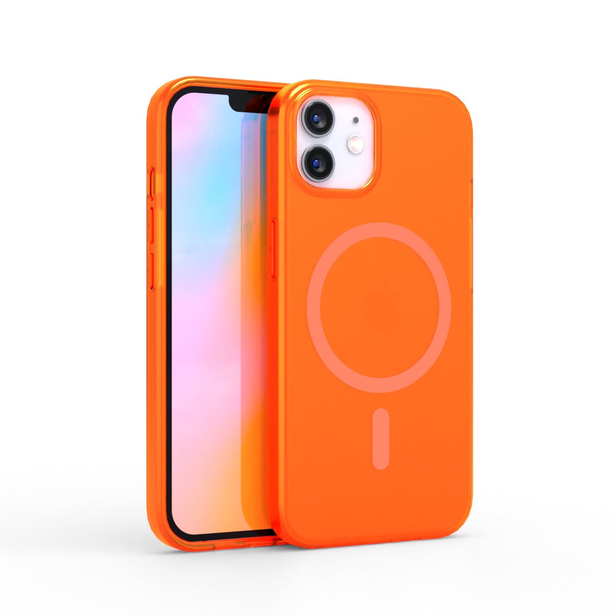 オレンジ スマートフォン 本体free case screen protect DAZZLING! Neon Orange Magsafe iPhone Case for iPhone 14, iPhone 13