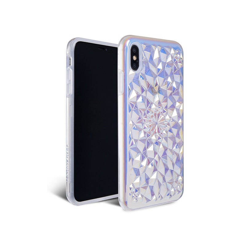 Iphone XS Max Case // Clear Cosmic Holographic Iphone XS Max Etsy
