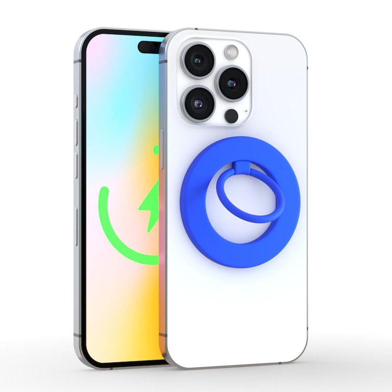 Neon MagSafe Ring Grip with Matching Silicone Premium iPhone Case with MagSafe. Available in Neon Pink, Green, Orange, Yellow, Purple, Blue image 8
