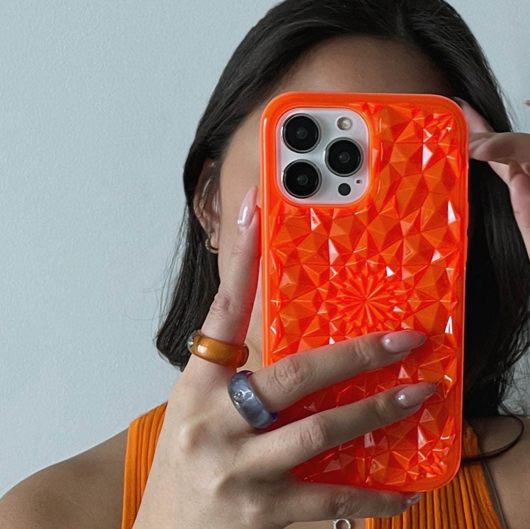neon orange iphone 13 case