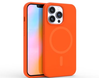 Neon Orange iPhone Case - iPhone 15 Case, 14 Case, iPhone 13 Case, 12 Case, iPhone 13 Pro Case, iPhone 12 Pro Max / Silicone iPhone Case