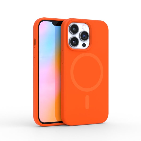 Neon Orange iPhone Case - iPhone 15 Case, 14 Case, iPhone 13 Case, 12 Case, iPhone 13 Pro Case, iPhone 12 Pro Max / Silicone iPhone Case