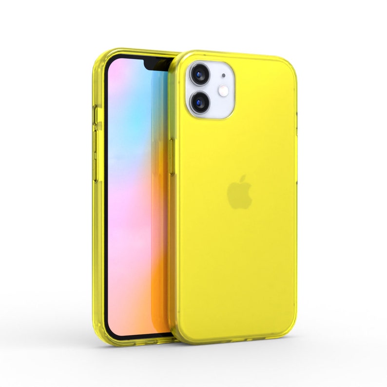 Neon Yellow iPhone Case BRIGHT iPhone 14 Case, iPhone 13 Case, iPhone 12 Case, 11 Case All Sizes / Protective Neon Yellow iPhone Case image 9