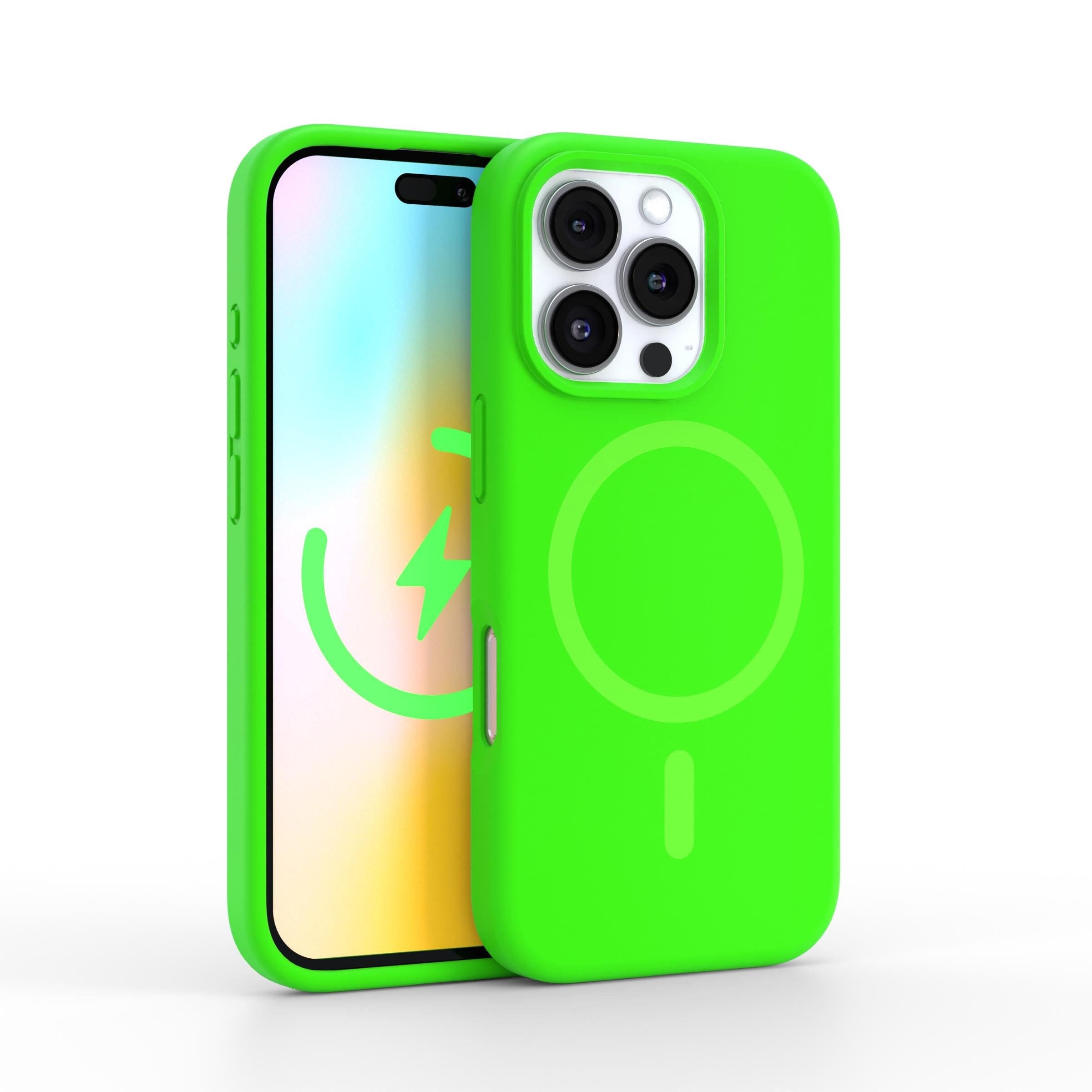 SPECTACULAR! Neon Green Magsafe Silicone Case for iPhone 16 Case