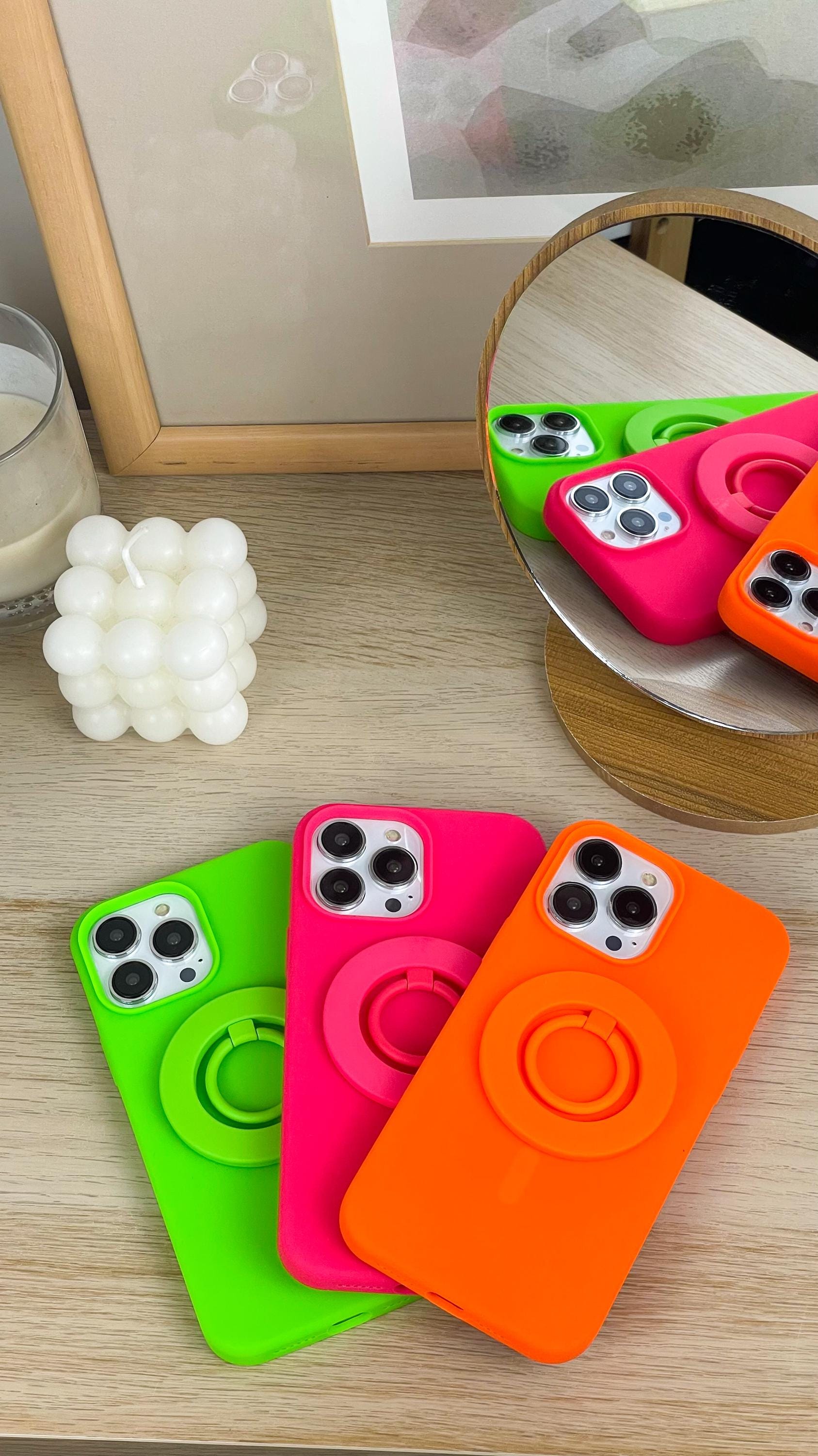 NALIA Custodia Silicone Neon per iPhone 14 Pro - Soft-Touch & Segnale Neon - NEONSHOCK (Cover Protettiva) - Marchio Tedesco, Colore:Giallo