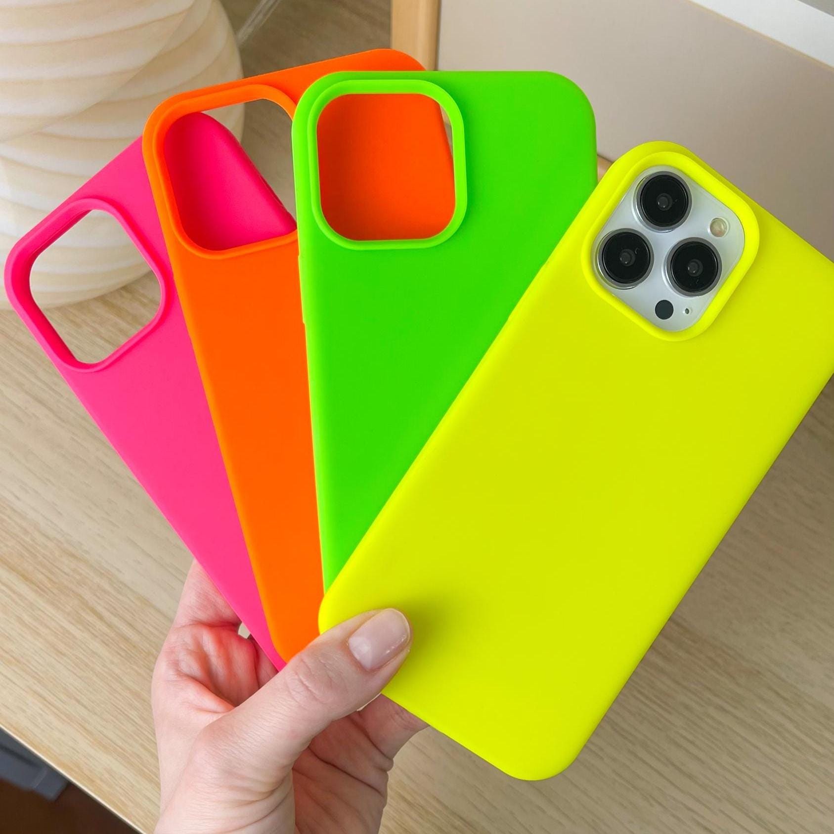 Neon Yellow Silicone iPhone 17 Pro Max Case With Optional Magsafe