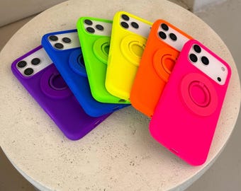 Protective Neon Silicone iPhone 17 Case BRIGHT! for iPhone 17