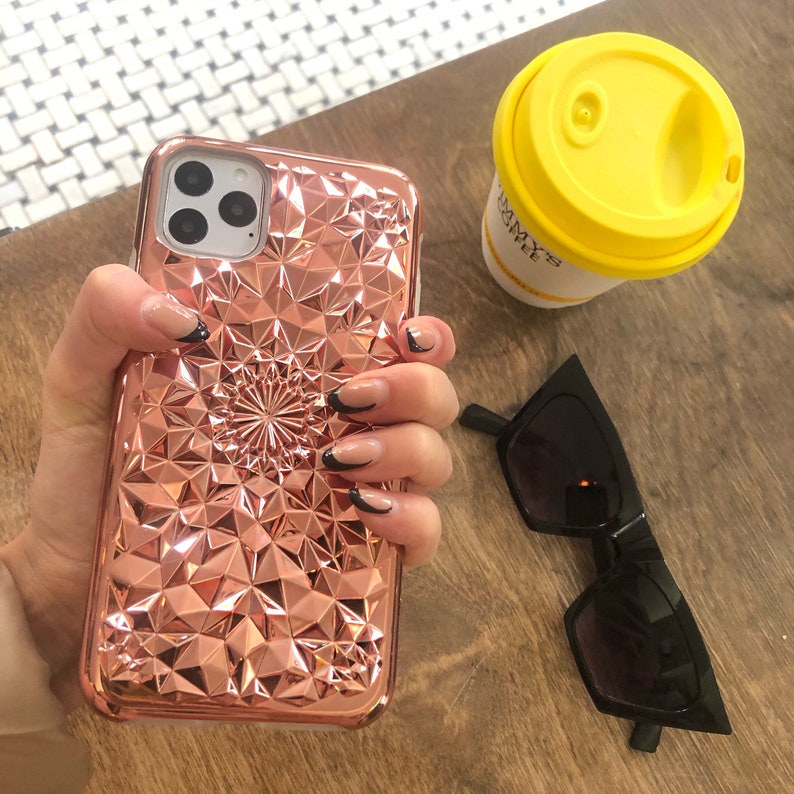 Rose Gold Kaleidoscope iPhone Case for iPhone 11, iPhone 11 Pro, iPhone 11 Pro Max Case 360º 6 Foot Drop Protection iPhone Case image 5