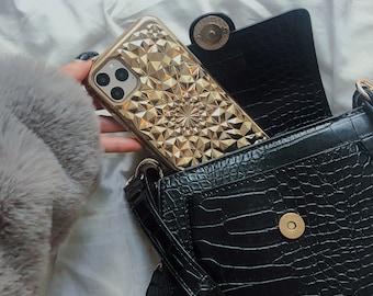 Gold Kaleidoscope iPhone Case for iPhone 11, iPhone 11 Pro, iPhone 11 Pro Max Case - 360º 6 Foot Drop Protection iPhone Case