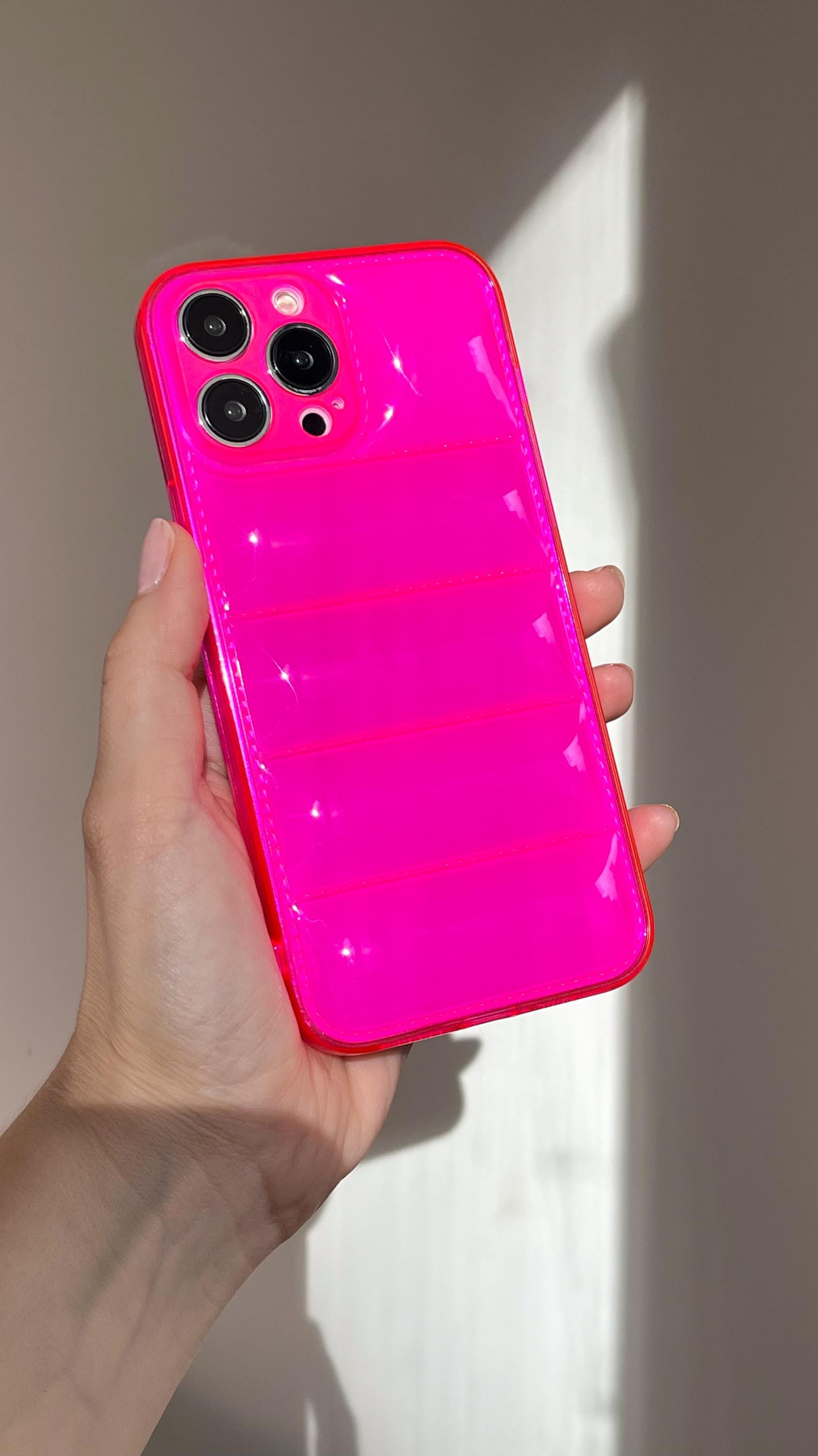 SQUISHY! Neon Pink Puffer iPhone Case - iPhone 15 Case