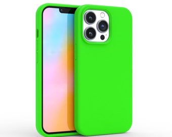 Neon Green iPhone Case BRIGHT! iPhone 15 Case, iPhone 14 Plus, iPhone 14 Pro, iPhone 14 Pro Max Case / Protective Neon Green iPhone 14 Case