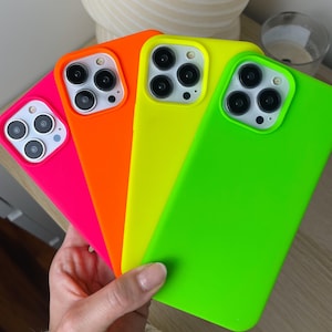 Étui protecteur néon en silicone pour iPhone 16 Pour iPhone 16, iPhone 16 Pro, iPhone 16 Pro Max, iPhone 16+ : ne perdez plus jamais votre téléphone
