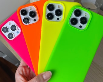 Protective Neon Silicone iPhone 17 Case BRIGHT! For iPhone 17 iPhone 17 Pro, iPhone 17 Pro Max, iPhone Air - Never lose your phone again