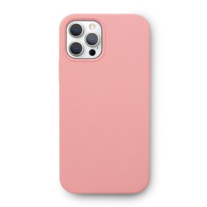 May include: A pink silicone phone case for a smartphone with a silver camera bump.