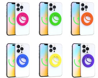 PROTECT AGAINST DROPS! MagSafe iPhone Ring Holder & Stand - Neon Pink, Green, Yellow, Orange, Blue Purple for iPhone 17 Pro Max iPhone 16 15