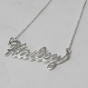 Sterling Silver Handcrafted Name or Word Necklace image 2