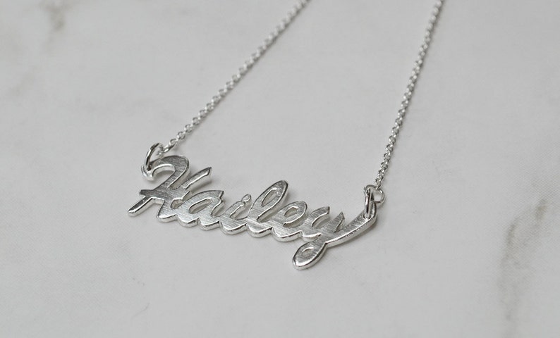 Sterling Silver Handcrafted Name or Word Necklace image 2