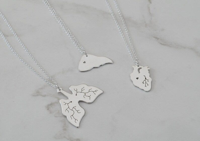 Anatomical Heart Organ Necklace Handcrafted Ecofriendly Etsy Denmark