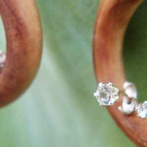 Ring Flowers Wood & Silver Hoop Earrings image 2