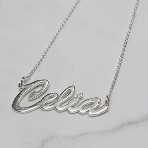 Sterling Silver Handcrafted Name or Word Necklace image 1