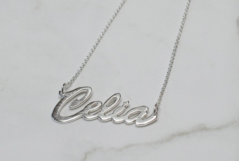 Sterling Silver Handcrafted Name or Word Necklace image 1