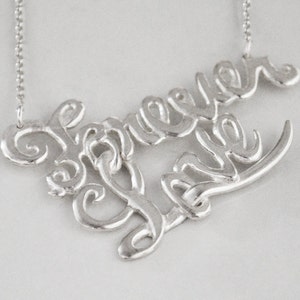 Sterling Silver Handcrafted Name or Word Necklace image 3