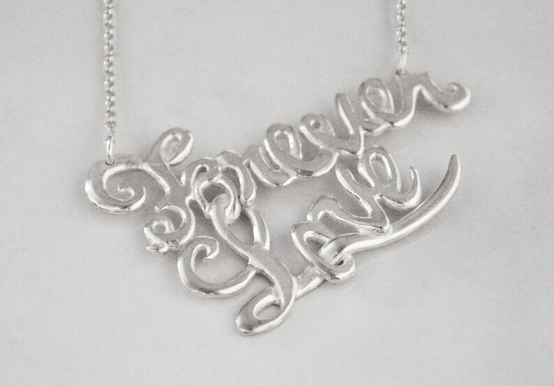 Sterling Silver Handcrafted Name or Word Necklace image 3