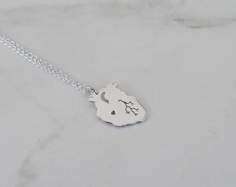 Anatomical Heart Organ Necklace, Handcrafted Eco-friendly Sterling Silver Heart, Engraveable