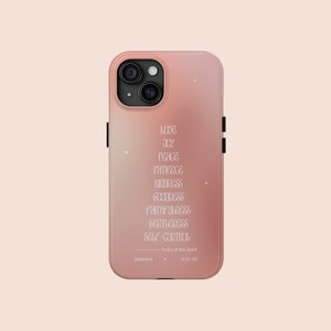 Fruits of the Spirit Christian Phone Case / Cute Peachy Aesthetic Bible Verse Iphone Android Phone Case