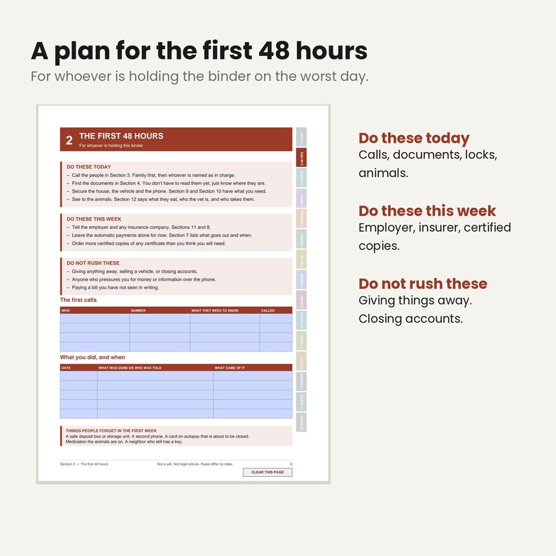 Family Emergency Binder Fillable PDF, End of Life Planner for Important Documents and Last Wishes image 6