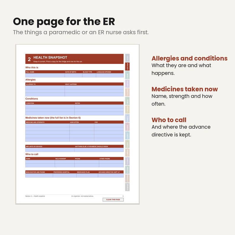 Medical Binder Fillable PDF | Medication Log | Doctor Visit and Blood Pressure Tracker image 5