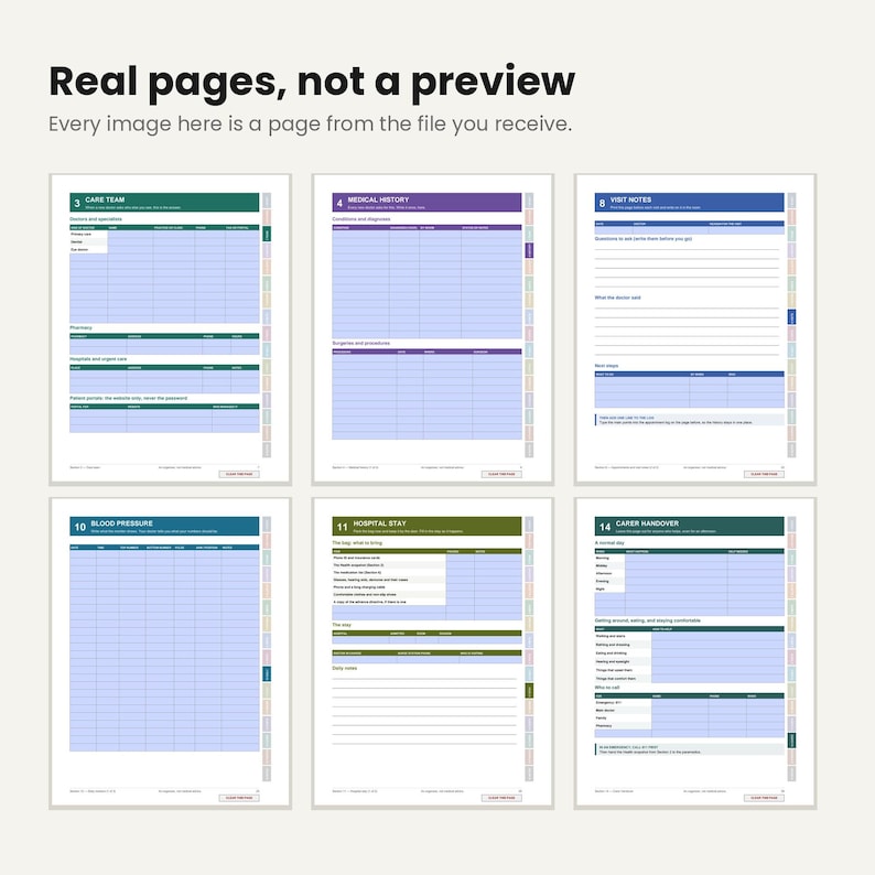 Medical Binder Fillable PDF | Medication Log | Doctor Visit and Blood Pressure Tracker image 8