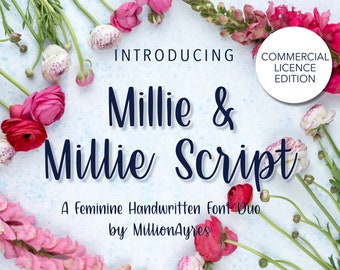 Millie and Millie Script Font Duo - Commercial  Use