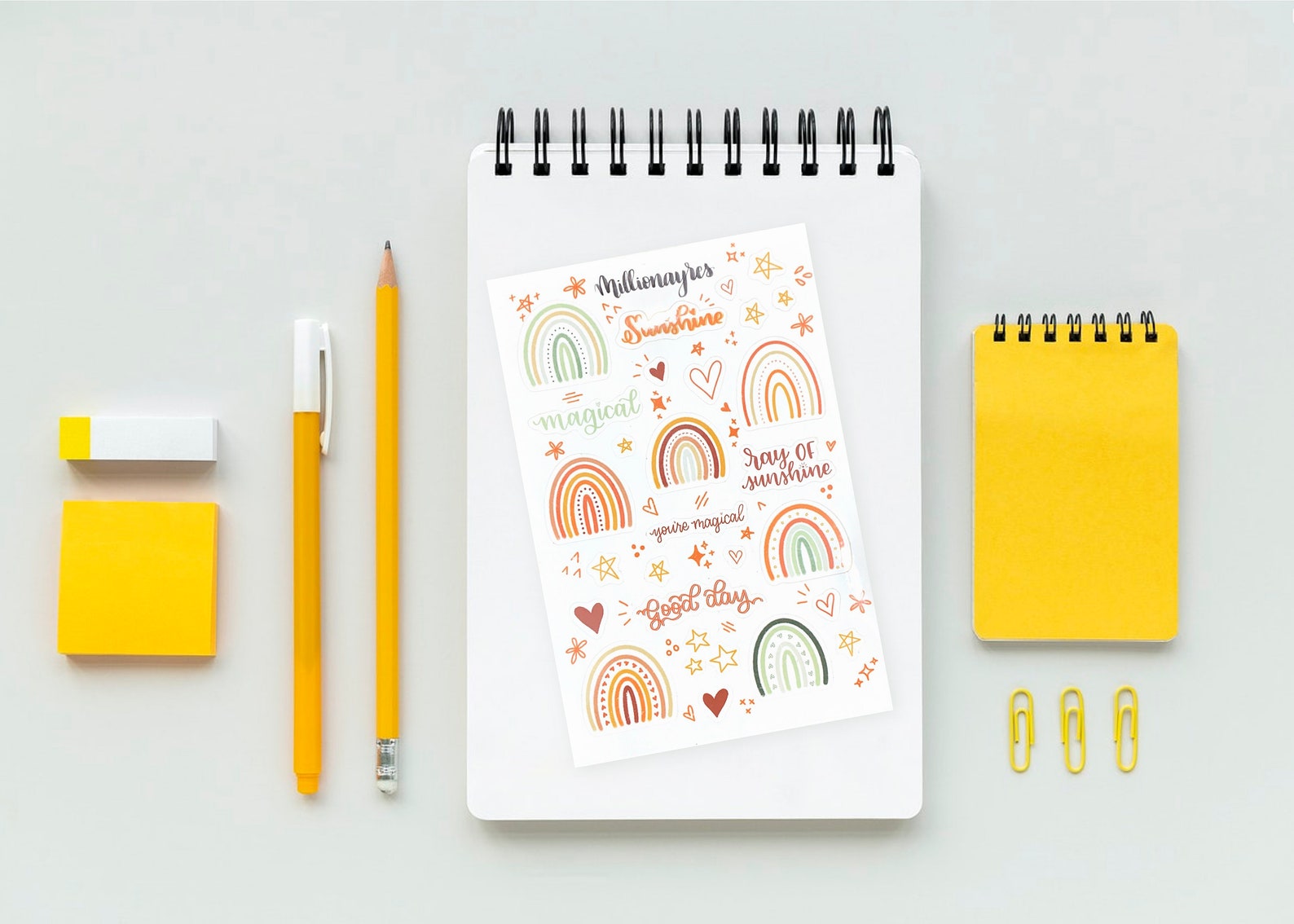 Rainbow Sticker Sheet Bujo Stickers Planner Stickers - Etsy