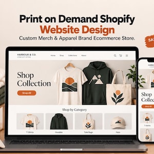 Print on Demand Shopify Website Design | Custom Merch & Apparel Brand Ecommerce Store
