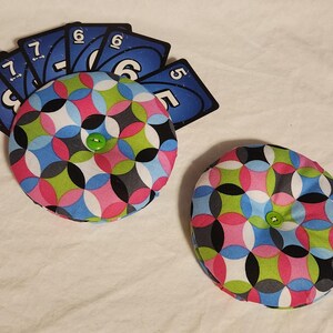 card holders for playing cards set of 2 colorful circles