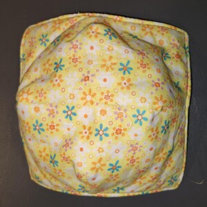 Bowl Cozy. Microwave Bowl Holder. Spring Floral On yellow