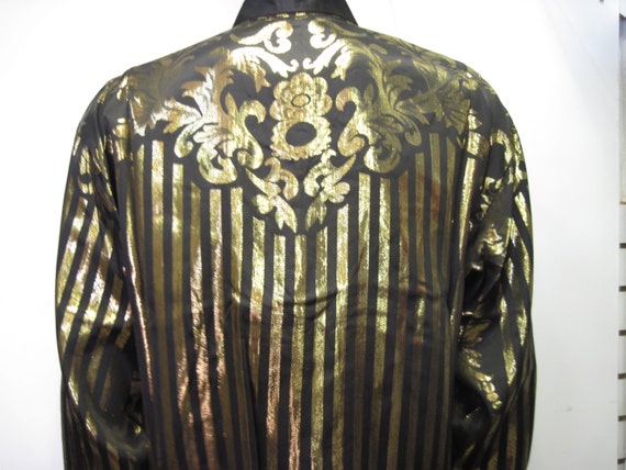 Vintage 90's Baroque style Shirt Silk Greek - Eur… - image 3