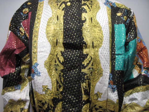 Vintage 90's Baroque Bomber Silk Jacket Our Lady of Vintage 90's Baroque Bomber Silk Jacket Our Lady of