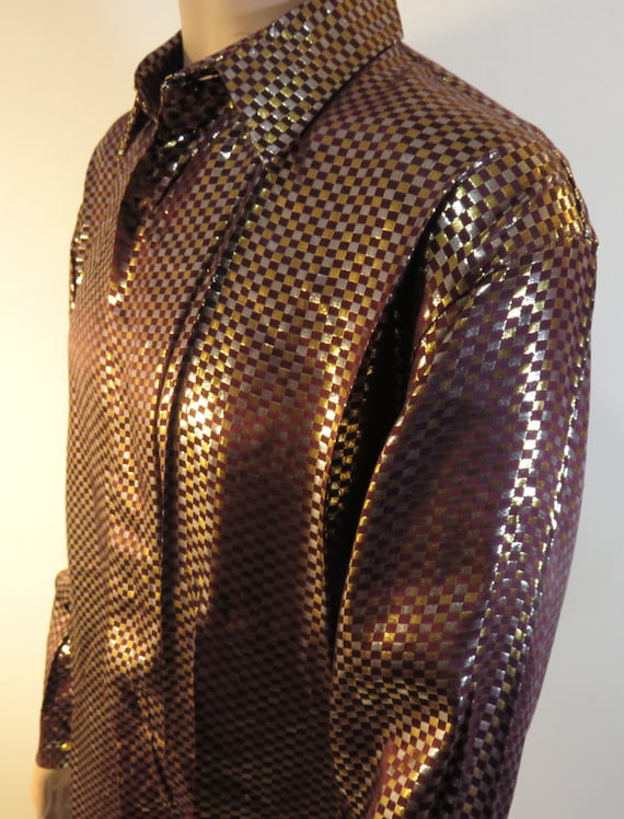 Vintage 1990s " Diamonds Burgundy " Silk  Multico… - image 3