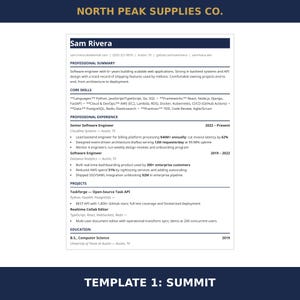 Tech Resume Template Pack | ATS Friendly Software Engineer Resume, Cover Letter, Word & Docs