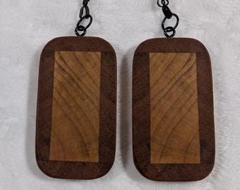 Finestra - Orecchini in legno realizzati artigianalmente