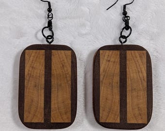 Pane - Orecchini in legno realizzati artigianalmente
