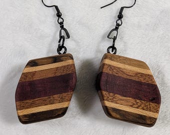 Orecchini in legno artigianali Cove